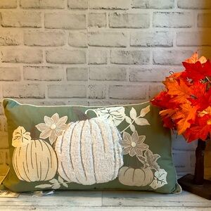Sheffield Home 24 x14 Pumpkin Floral Harvest Decorative Pillow